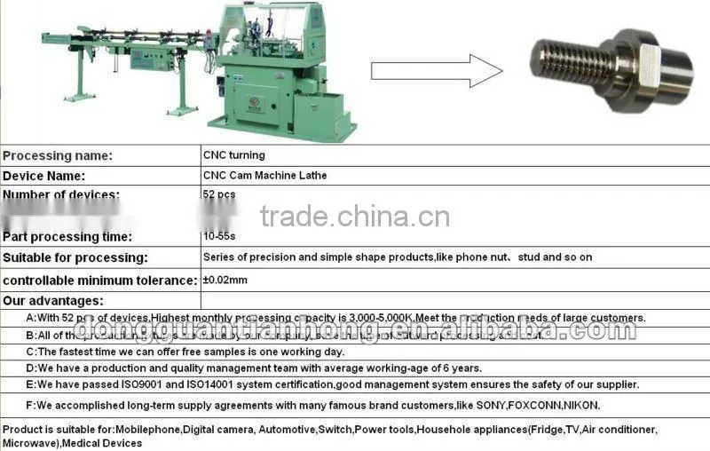 Shenzhen cnc machined products