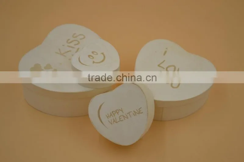 2015 newest top quality wooden box|heart shape wooden box