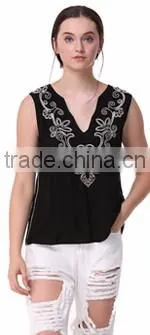 Domin fashion wholesale embroidery tank top women