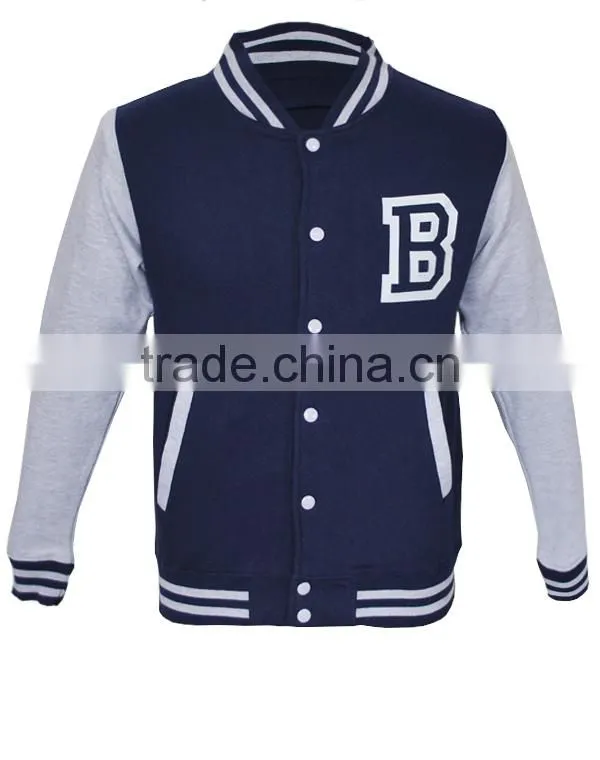 most fashion high quality crop varsity jacket