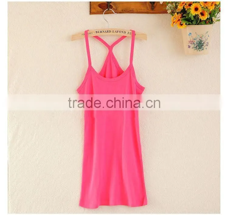 100% cotton women camisole top strings camisole Y-style tank top
