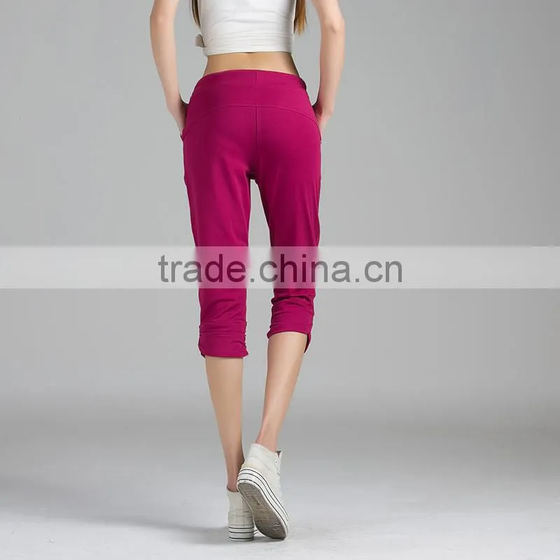2015 Newly design Custom high quality womens fashion slim fit jogger sport pants