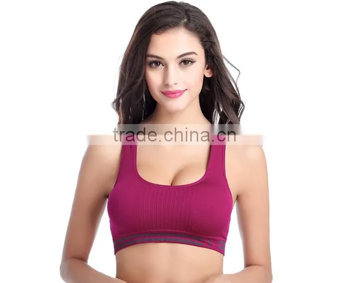 2017 New Sexy Design Customized Your Own Brand Logo Elastic Band Crop Top 90%Nylon 10%Spandex Plain Sport Strapless Bra Bralette