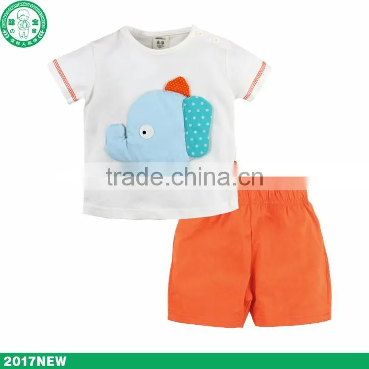 Wholesale 2017 baby clothing unisex summer children clothes kids wear