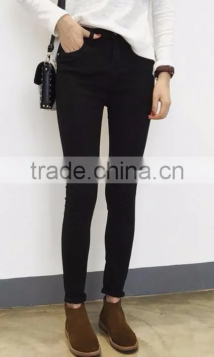 Runwaylover EY0627P Hot Sale 2017 Ladies Winter High Waist Denim Jeans