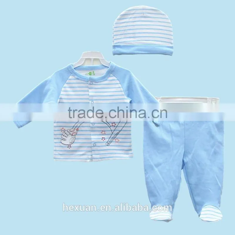 100% cotton Wholesale High Quality Spring Autumn 3PCS/Set Newborn Infant Baby Boy Girl Suits