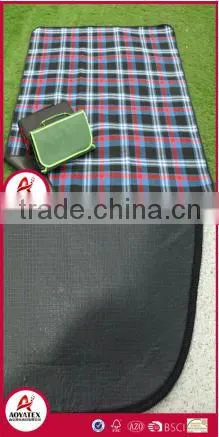 Noraml pattern picnic blanket for stock, Wholesale outdoor waterproof camping mat, 100% acrylic picnic blanket