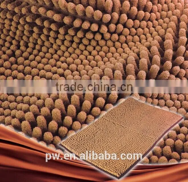 Soft and Elegant feels great on your feet Rich, plush and soft Highly absorbent chenille floor mat Colors stay beautiful