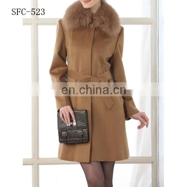 factory wholesale woolen 100% pure cashmere coat fabric (450g/sqm)