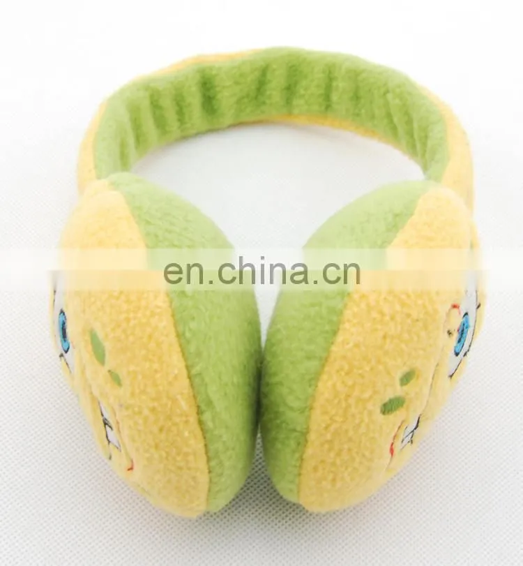 Funny ear muffs, cartoon ear muffs ,polar fleece earmuff,plush ear muff