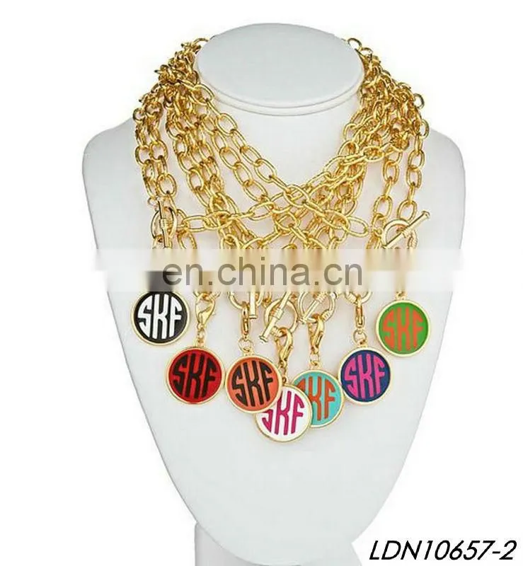 Fashion Dourado Mapa Smooth Gold Bar Necklace Empty All US State Map Necklace
