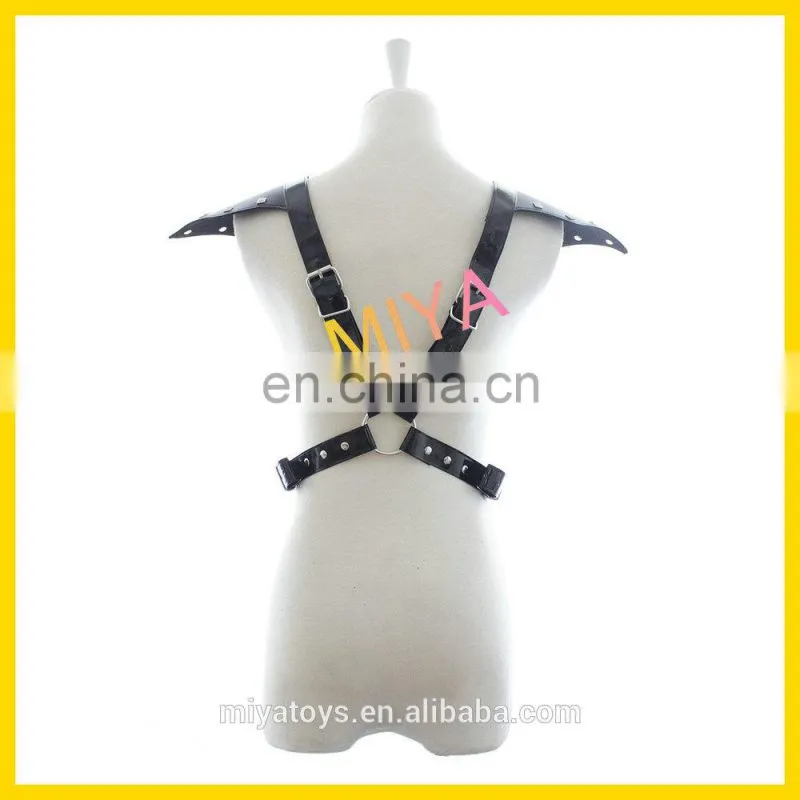 Open bust & crotchless sex teddy sex bondage lingerie leather body harness