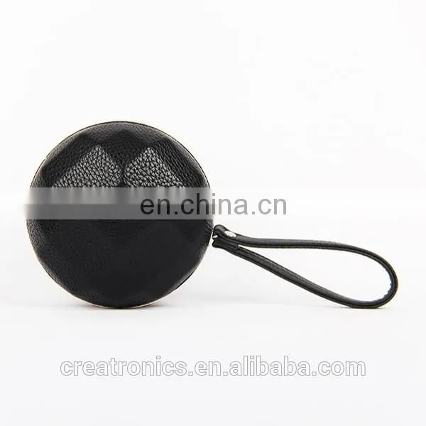 CR 80% customers repeat orders shiny pu surface diamond structure metal frame portable round black new stylish custom coin purse