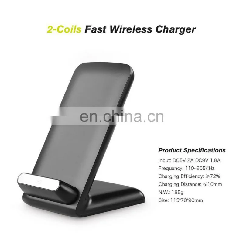 2017 newest stand wireless charger station holder for mobile phone power bank