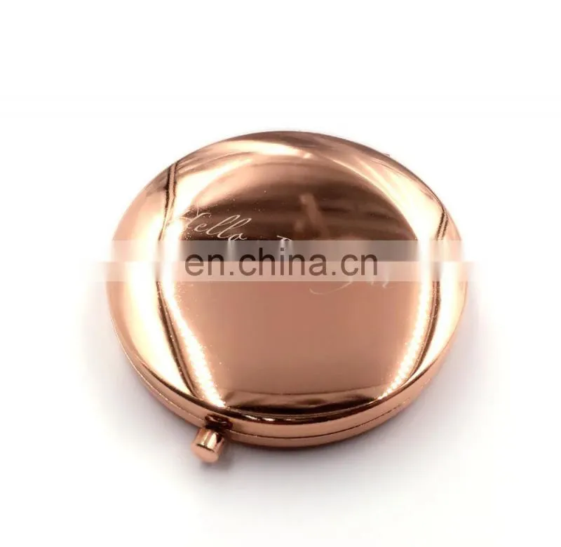 Rose gold cosmetic mirror