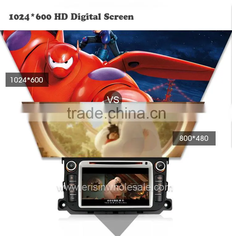 Erisin ES2506B Android 4.4.4 2 Din 7 inch Touch Screen Car DVD Player for Mercedes Smart