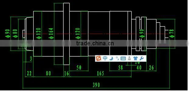 belt drive cnc milling machine bt 40 spindle 5 .5KW-11kw BT 40 120mm diameter for cnc machine center