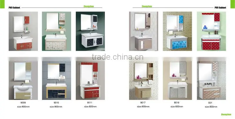 Economical OEM Cabinet Henan pvc bathroom cabinet ZZ-8018