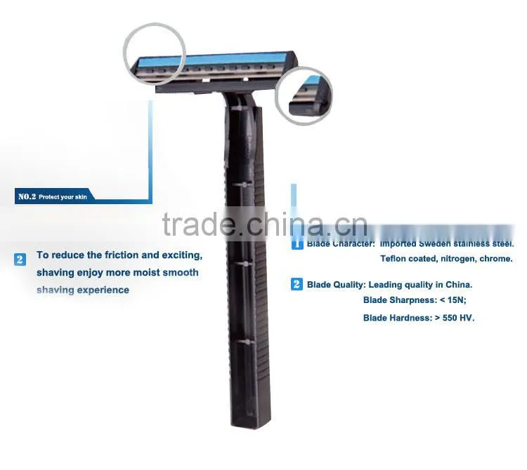 D207L twin blade Lube strip disposable razor