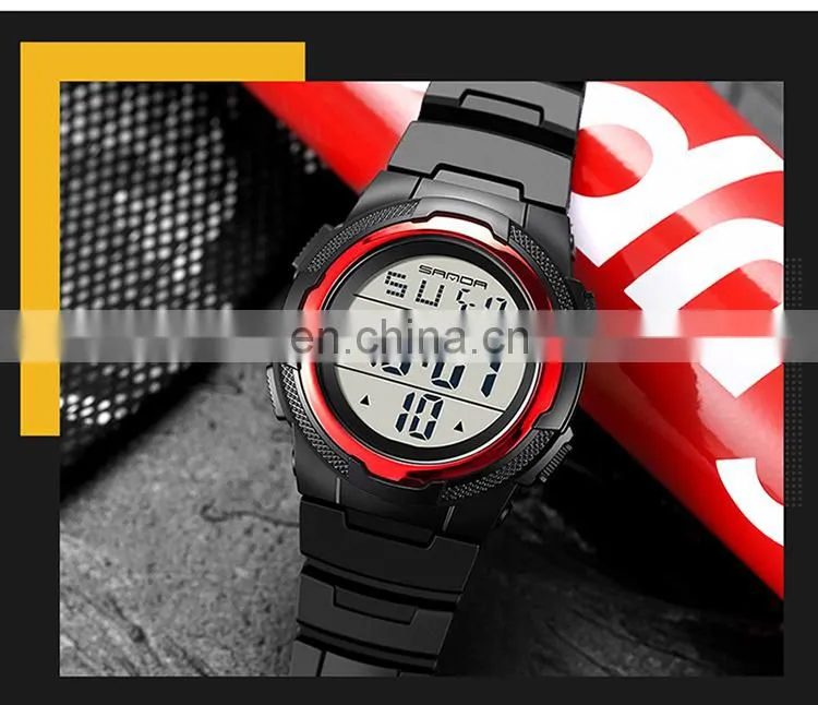 Sanda 2012 Private Label Electronic Mens Fashion Watch Waterproof Luminous Alarm Sport LED Digital Watches