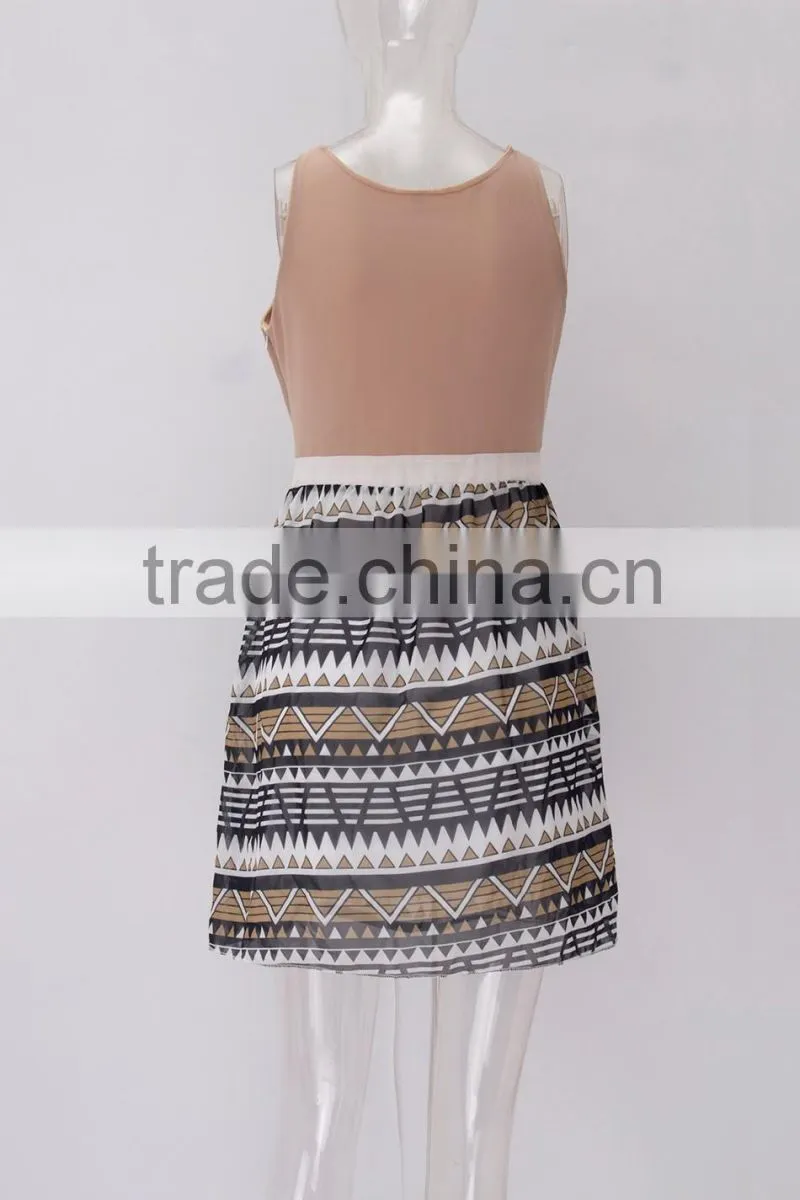 summer Casual dress Fashion dress Sleeveless lady dress