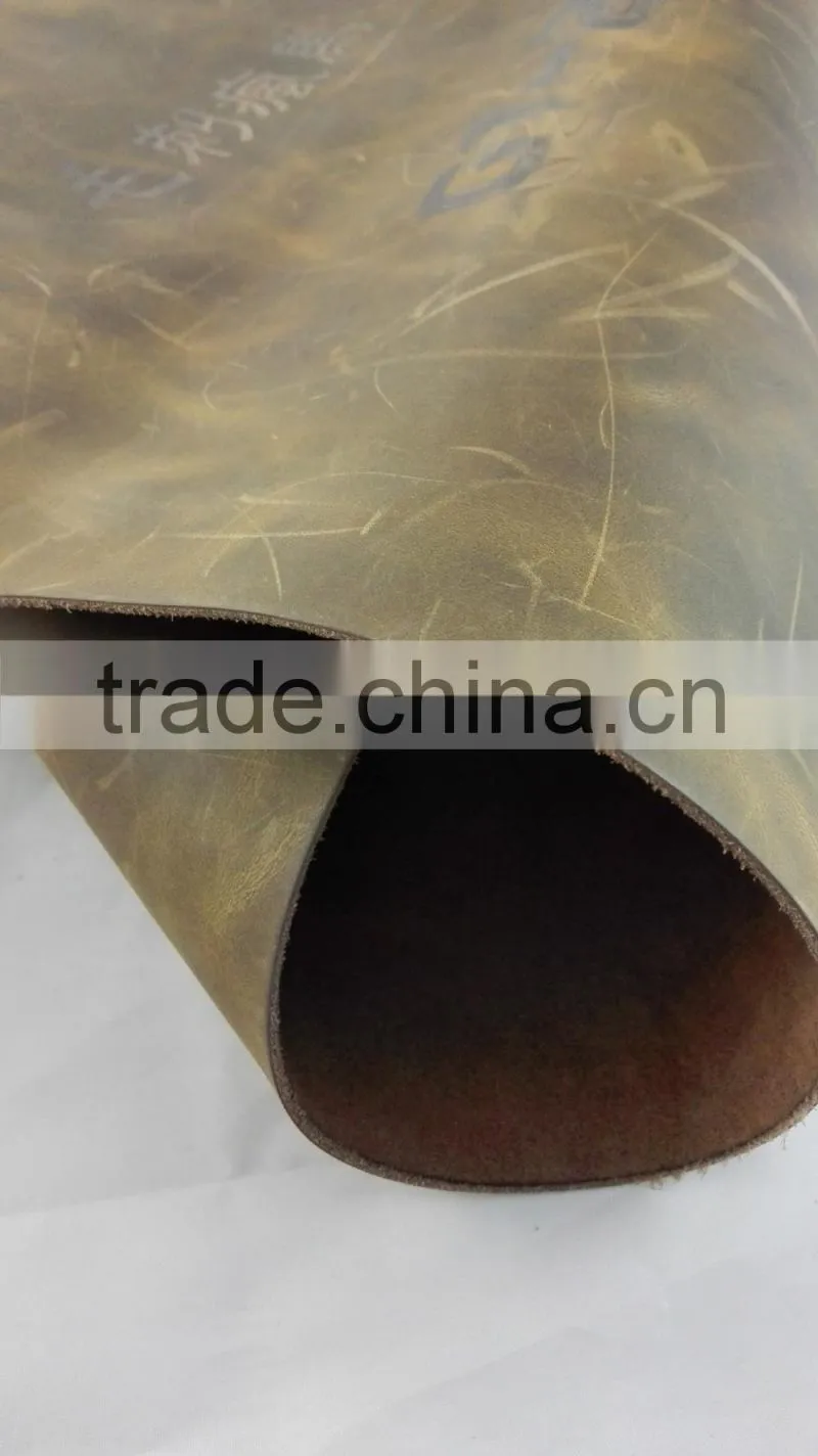 Cow split Crazy Horse Leather for gift box