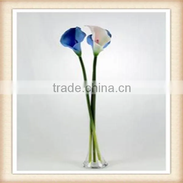 tall clear glass flower shaped vases cheap