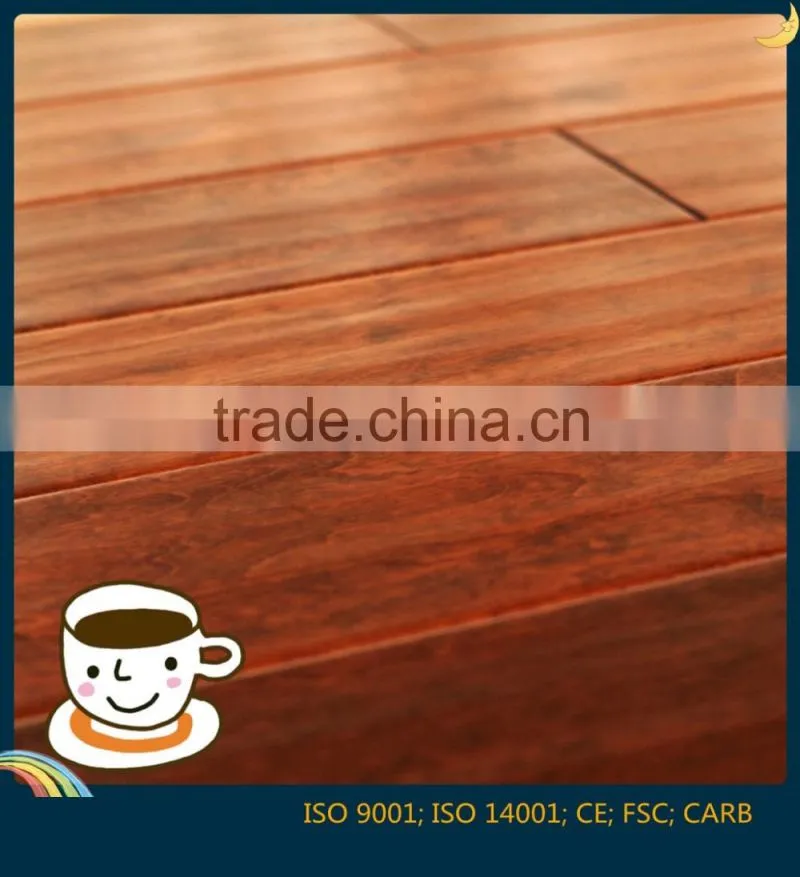 Handscraped Multilayer Poplar Engineered wood Flooring Hot sale in China