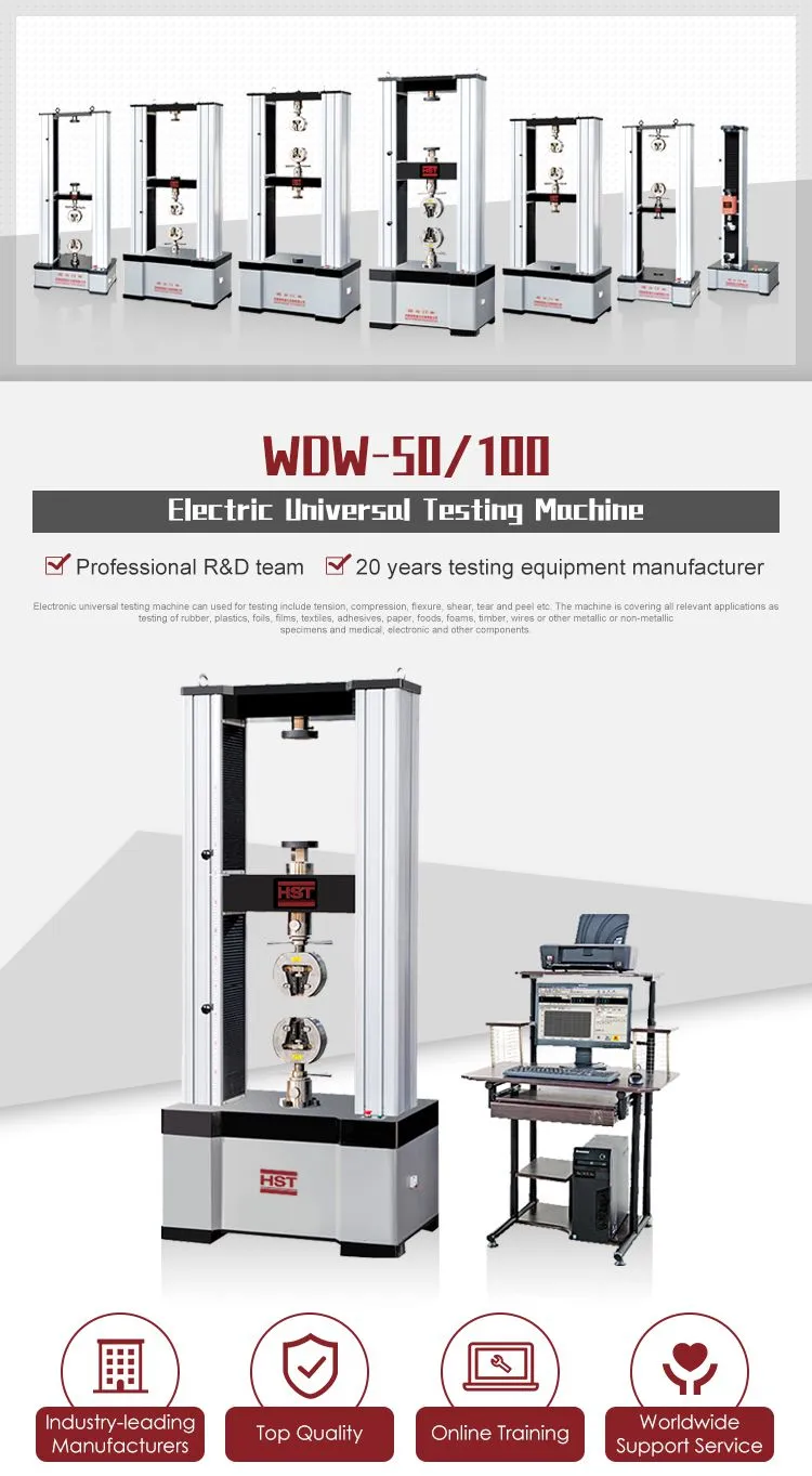 HST 20kn 50kn 100kn Universal Socks Testing Leather Tensile Strength Test Machine