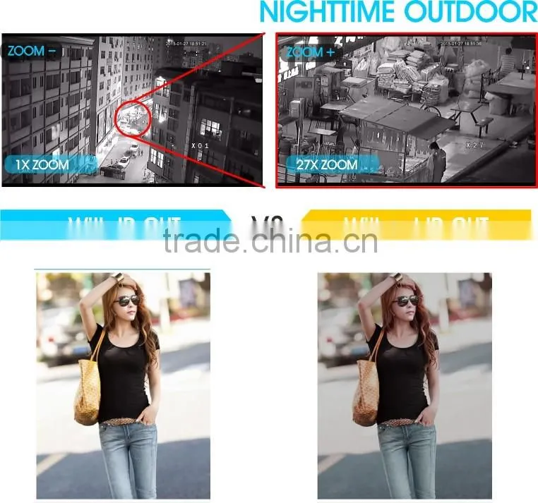 Outdoor 700TVL Analog RS 485 PTZ Outdoor Pan Tilt Vehicle Camera with Pan Tilt 27X/37x/40x Zoom AC24V/DC12V
