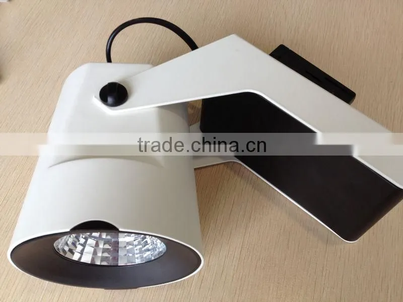three circuit aluminum COB indoor tilting led track spot lamp