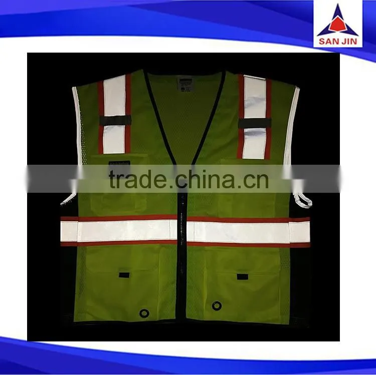 cheap polyester protective flashing safety vest