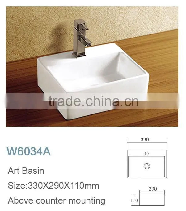 Cheap above counter art basin ceramic hand wash basin