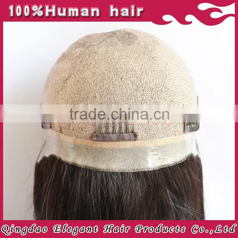 High quality silky straight clip in Malaysian unprocessed virgin silk top full lace wigs