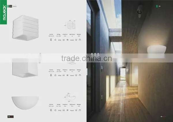 Gypsum Plaster lighting ceiling lamp with motion sensor