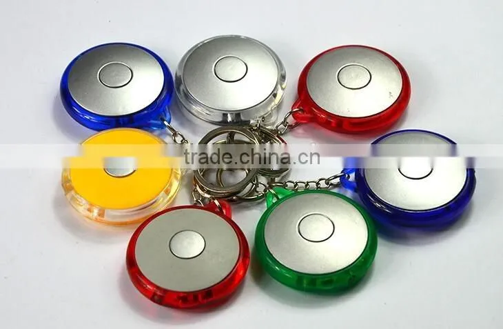 Cheap Round Shaped LED Torch Light Key Chain Worldwide Shipping Wholesaler