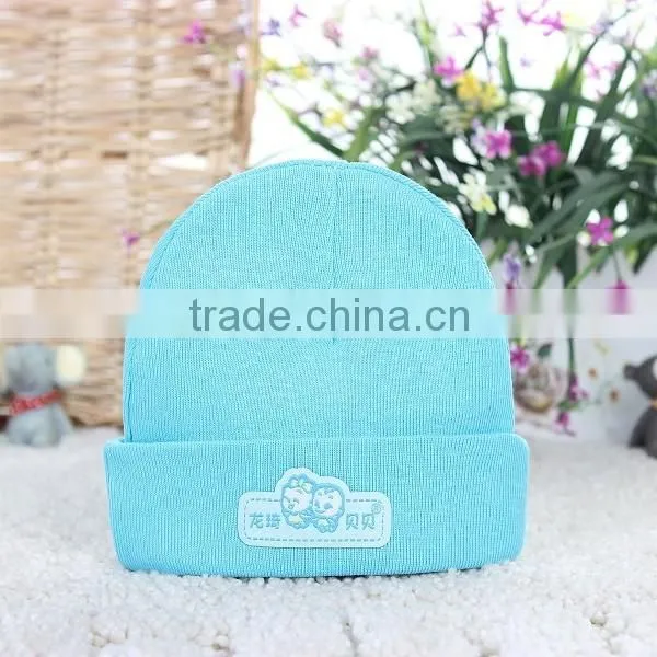 MZ-MS-037 high quality spring plain 100% cotton solid color baby hat