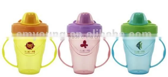 hard PP cup with plastic cap child sippy cup baby trainer cup12W-E1002