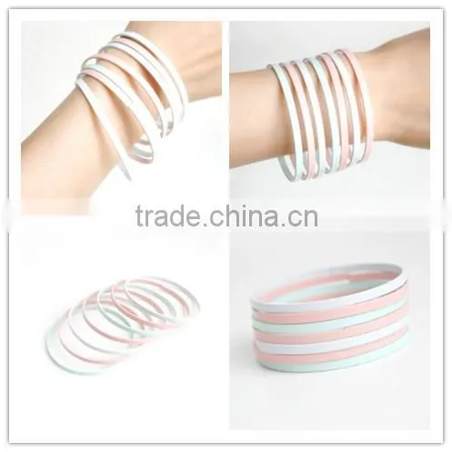 mixed color fashion bangle set
