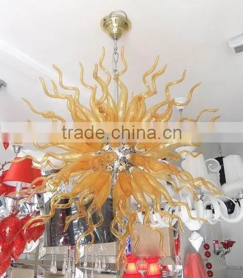 Large Murano Blown Glass Pendant Light, Chihuly Glass Chandelier