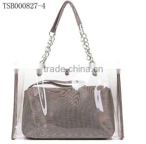 hot sale fashion transparent beach bag