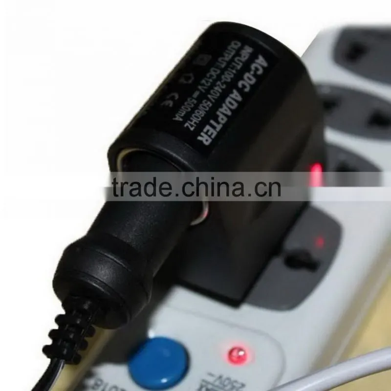 EE4104 110V-220V AC to 12V DC EU Car Power Adapter Converter Household Car Cigarette Lighter Socket Power