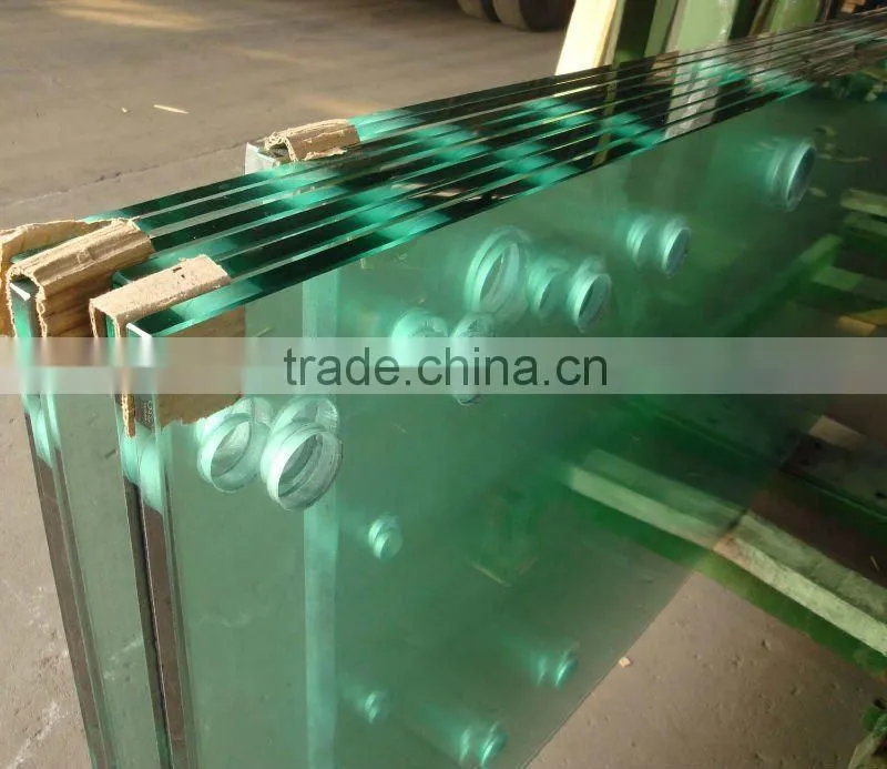 Tempered glass tempered glass with straight polished edges for exterior building glass walls