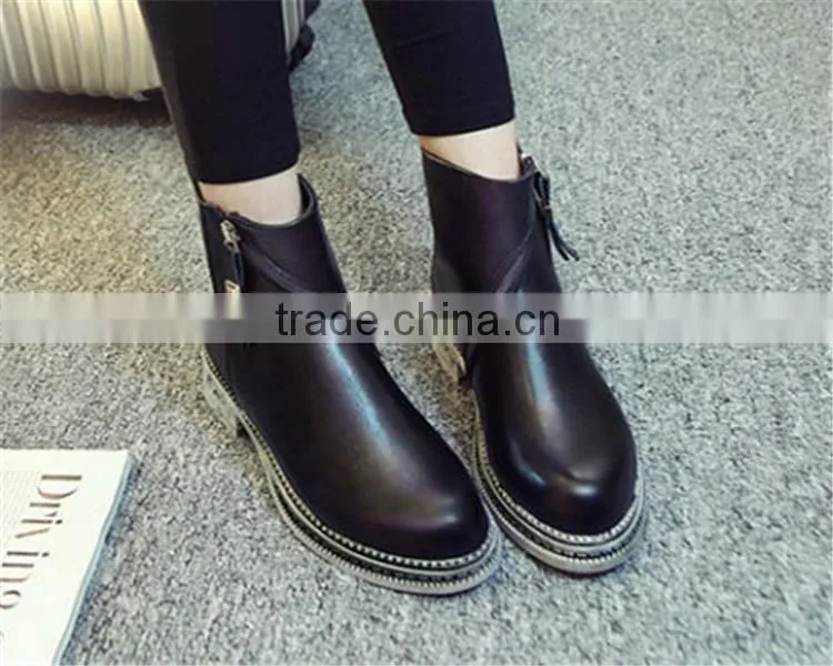 Hot selling boots women leather winter white boots for women with low price XT-DA0759