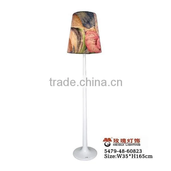 white guest room floor lamp in wood