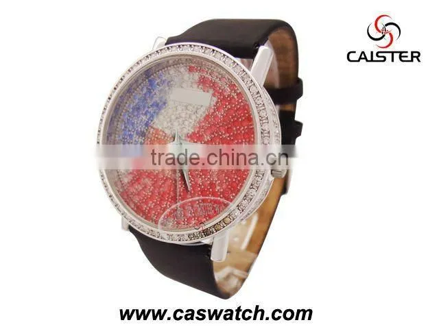 fashion custom women diamond luxury watch real diamonds face leather watches for ladies genuine diamonds quartz watch