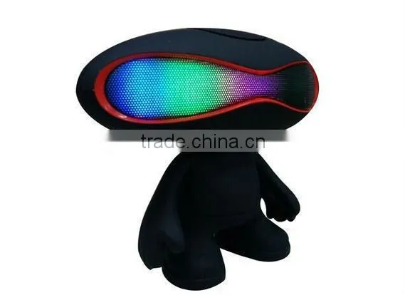 2015 new hot selling Doll stand football LED bluetooth speaker support TF card USB phone radio Aux