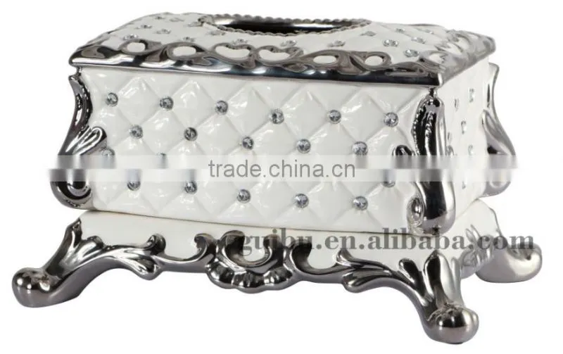 High quality clear acrylic crystal tissue box, refillable tissue box JHF14-2310A