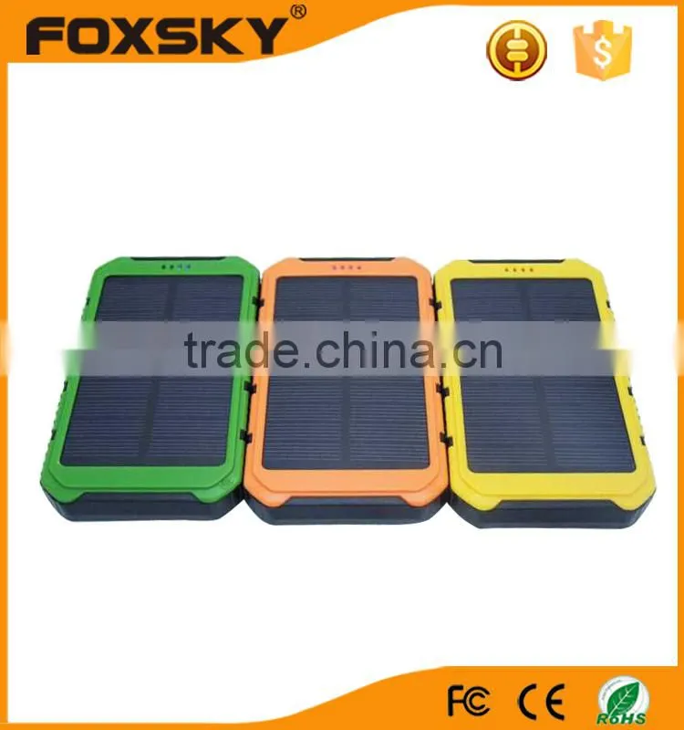 Wholesale solar power bank Li-polymer 8000mah battery power bank charger