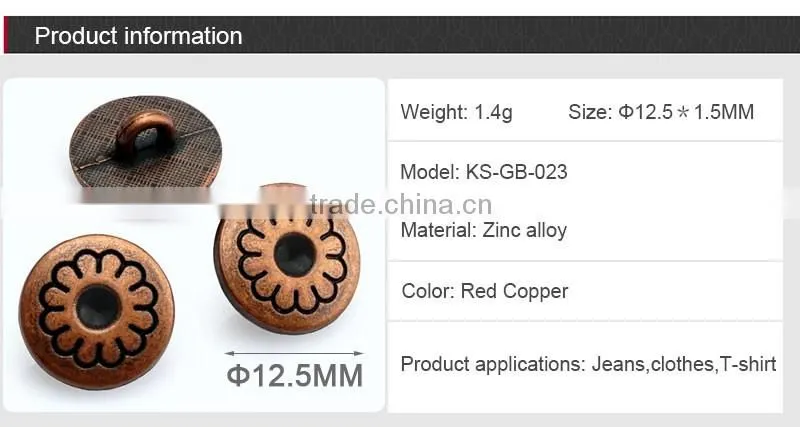 Free Samples Die-Casting Cheaper Metal Sewing Button